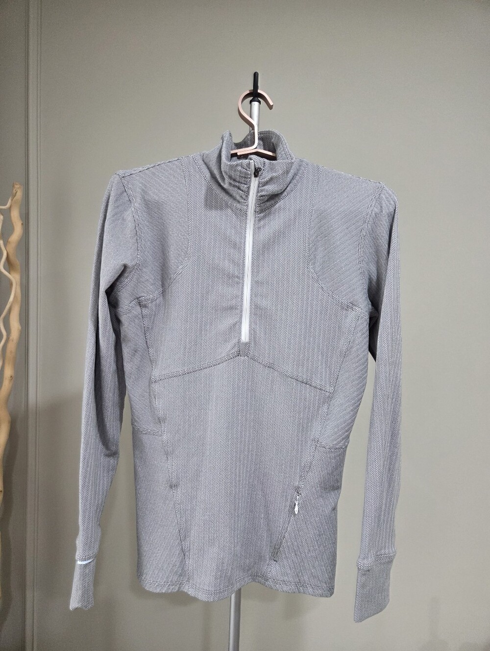Lululemon Athletica Women's Gray Quarter-Zip Performance Sweater